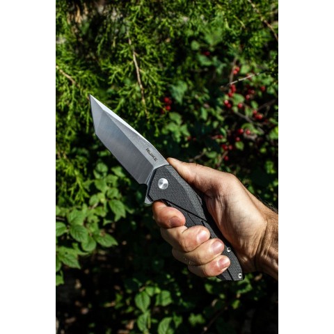 Ніж складаний туристичний Ruike P138-B, (9 см) 14C28N / G10 чорний