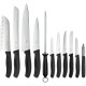 Набір кухонний Victorinox SwissClassic Cutlery Block 11шт з чорн. ручкою з підставкою (9 ножів,точило,овочечистка)