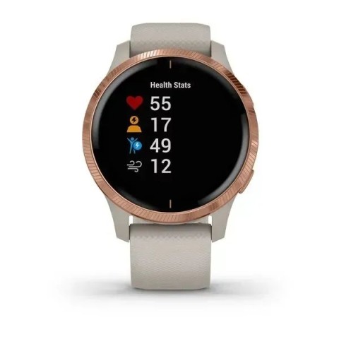 Смарт-годинник Garmin Venu світло-пісочний з рожево-золотистим безелем