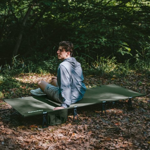 Ліжко складане Naturehike XJC08 CNK2550WS020, поліестер, алюміній, чорний