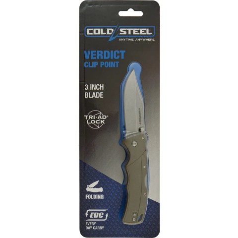 Ніж Cold Steel Verdict Clip Point FDE (блістер)