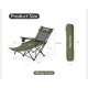 Крісло-шезлонг складане Naturehike CNK2550JJ023 Nightfall T05, сталь, хакі