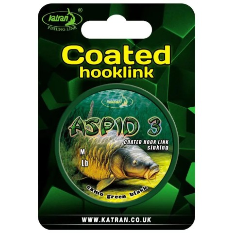 Поводковый материал Katran Coated Braided Hook Links Aspid 3 10m 25lb