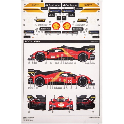 Машинка Rastar Ferrari 499P 1:14 Красный