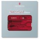Ніж Victorinox Swisscard 82х54х4мм,10функ,черв.прозор