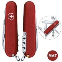 Ніж Victorinox Spartan Mat 91мм,12функ,черв.мат,штоп