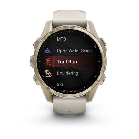 Смарт-годинник Garmin fenix 8 AMOLED (43 мм) Sapphire золотистий/туманно-сірий пісочний