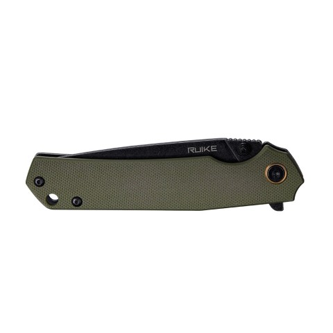 Ніж складаний туристичний Ruike P801-G, (8.6 см) 14C28N / G10 оливковий