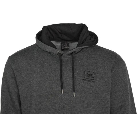 Кофта Glock 2XL мужская с капюшоном, коттон/полиэст dark gray
