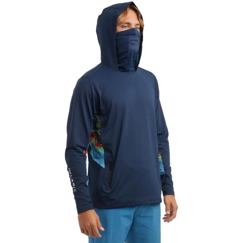 Реглан Pelagic Exo-Tech Hooded Fishing Shirt L Navy