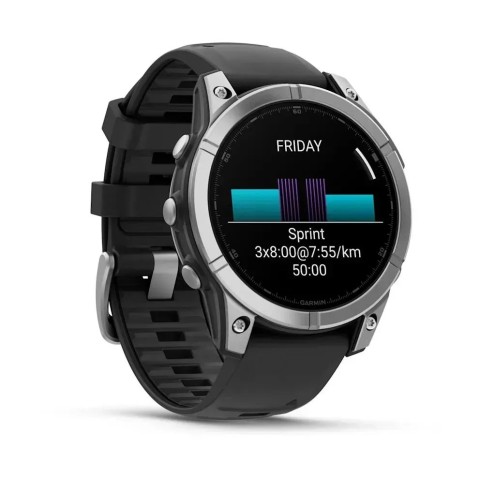 Смарт-часы Garmin fenix E (47 мм) нержавеющая сталь/черный