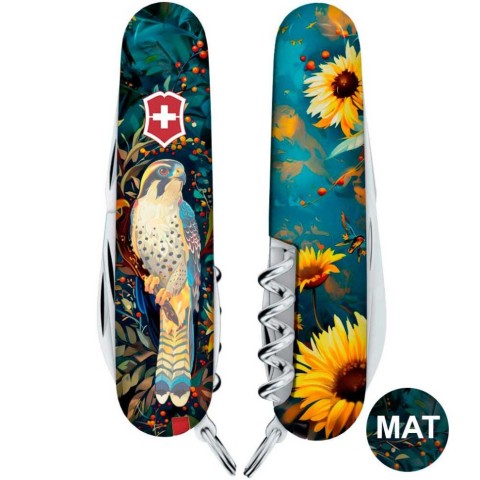 Ніж Victorinox Camper Ukraine 91мм,13функ ,Величний Сокіл