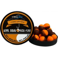 Бойлы Crazy Carp Hybrid Wafters 15mm Devil Squid & Acid Pear (55шт/уп)