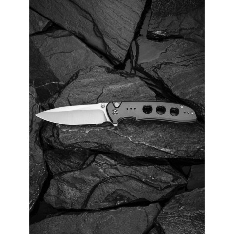 Ніж складаний туристичний Civivi Hyperpulse, (8.9 см) 14C28N / Aluminum сірий