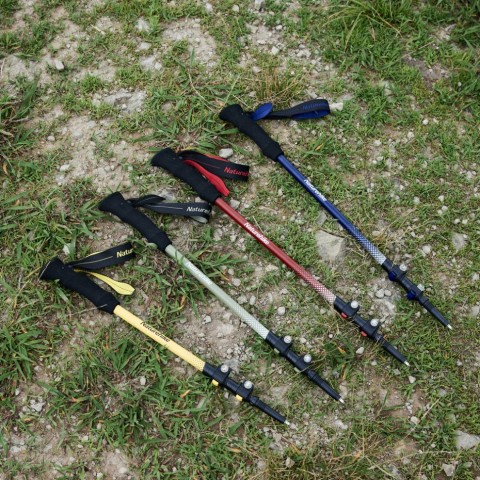 Трекінгова палиця 3-сек. Naturehike Hoar Trek EXT1 CNK2300DS010, 57-120 см, алюміній,  коричнева