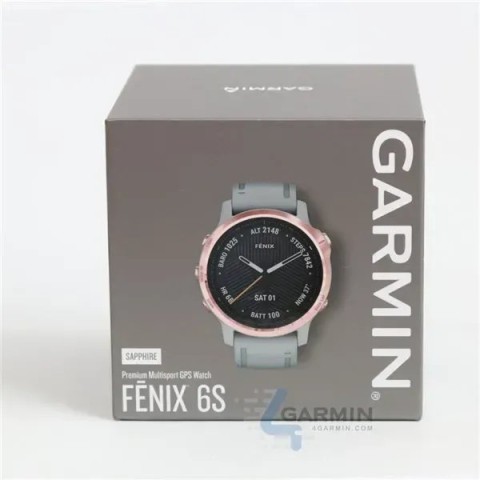Смарт-часы Garmin fenix 6S Pro Sapphire розово-золотистые с серым ремешком