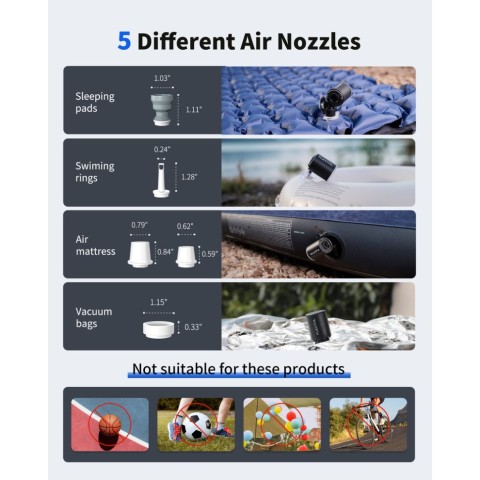 Насос кемпінговий Flextail Tiny Pump, помаранчевий