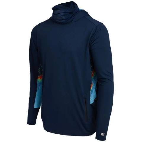 Реглан Pelagic Exo-Tech Hooded Fishing Shirt L Navy