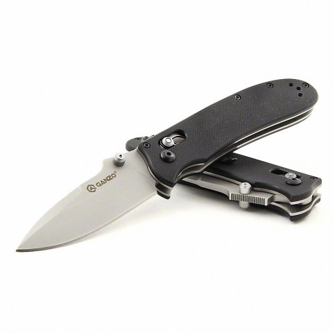 Ніж складаний туристичний Ganzo G704 ( 8.6 см) 440С / G10 чорний