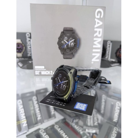 Авіаційний годинник Garmin D2 Mach 2 51мм Carbon Gray DLC Titanium із вентильованим титановим браслетом 010-02905-31