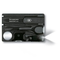 Ніж Victorinox Swisscard Lite 82х54х4мм,12функ,чорн.прозор (блістер)
