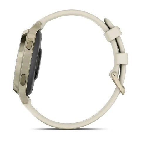 Смарт-годинник Garmin Lily 2 Active місячне золото із силіконовим ремінцем кольору слонова кістка