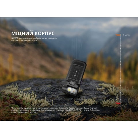 Ліхтар ручний Fenix SW05R-UV LED чорний