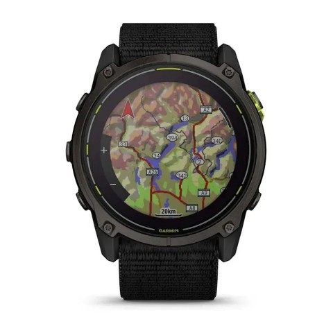 Смарт-годинник Garmin Enduro 3 з чорним нейлоновим ремінцем