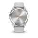 Смарт-годинник Garmin vivomove Trend із сріблястим сталевим безелем, сірими корпусом та ремінцем