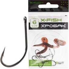 Крючок X-Fish Червь #6 (8шт/уп)