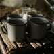 Набор чашек Barebones Enamelware Dining 2 Pcs slate grey