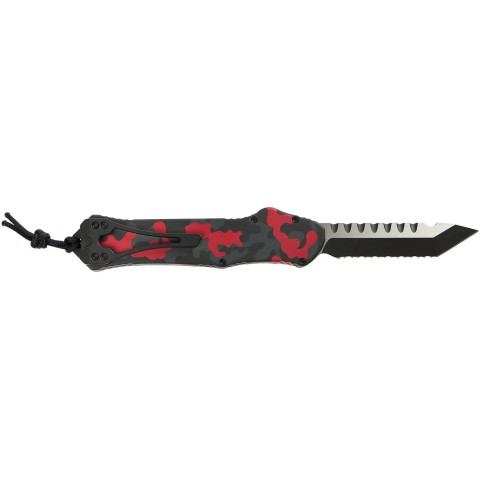 Нож Heretic Hydra Tanto Two Tone Serrated Black Blade Red Camo