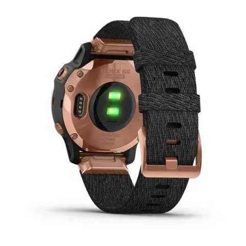 Смарт-часы Garmin fenix 6S Pro Sapphire розово-золотистые с черным нейлоновым ремешком