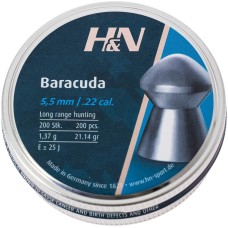 Пули пневм H&N Baracuda 200шт/уп, 1,37 г 5,5 мм