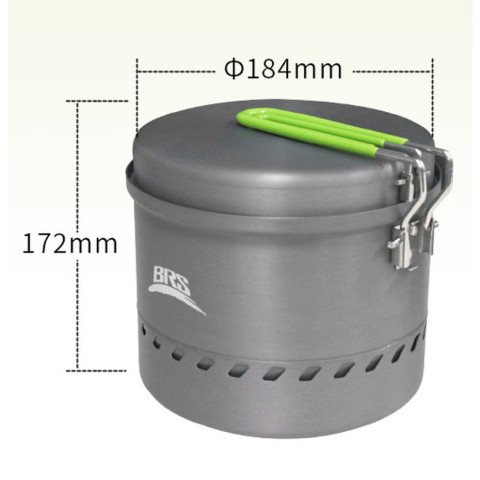 Набір туристичного посуду (каструля + сковорідка) BRS-TS19С, 2,5л, алюміній