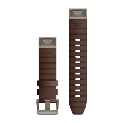 Ремешки для часов Garmin QuickFit 22 кожаные, оксфордские коричневые
