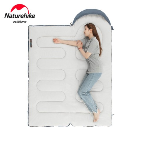 Спальник з капюшоном та закругленим дном Naturehike Y150 NH21MSD08 лівий, темно-блакитний