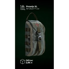 Подсумок для аптечки ПА1 GEN 2 “Нойта” отрывной (XL | Олива) ТМ Балістика