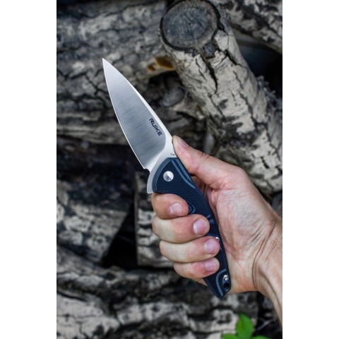 Ніж складаний туристичний Ruike Fang P105-Q, (9.2 см) 14C28N / G10 синій