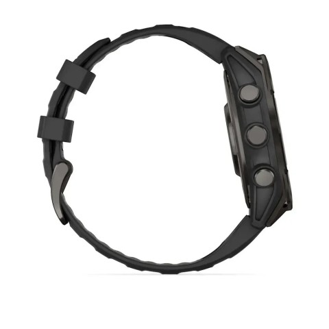 Смарт-годинник Garmin fenix 8 AMOLED (47 мм) Sapphire карбоново-сірий DLC титан чорний/гравійно-сірий