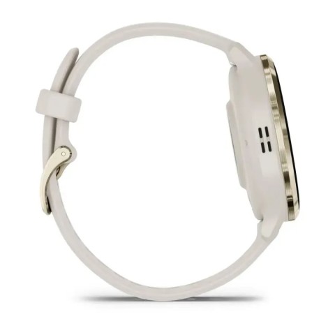 Смарт-часы Garmin Venu 3s айвори с золотистым стальным безелем и силиконовым ремешком