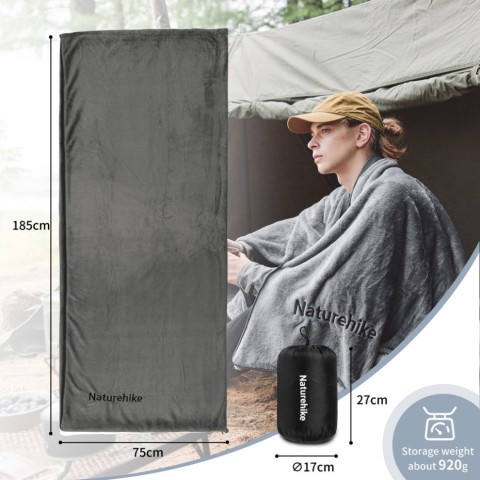 Підкладка для спального мішка Naturehike CNK2450WS024, фліс, графіт