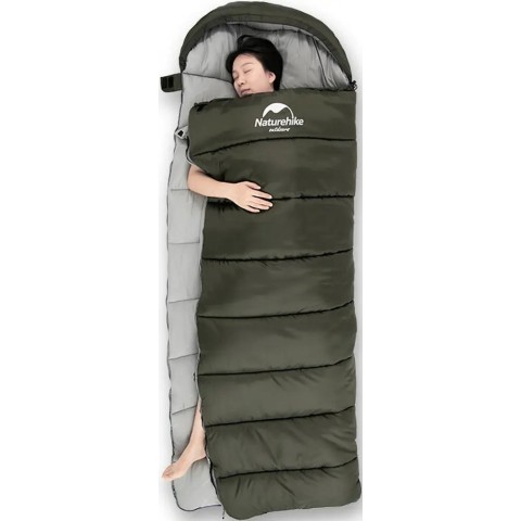 Спальный мешок Naturehike U350S NH20MSD07 Right dark green