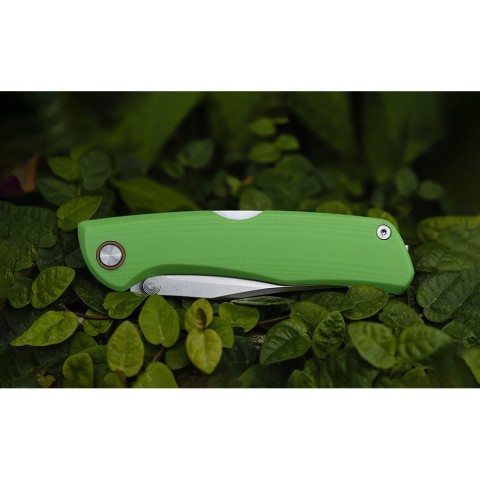 Ніж складаний туристичний Ruike P882-G, (8.5 см) 12C27 / G10 зелений