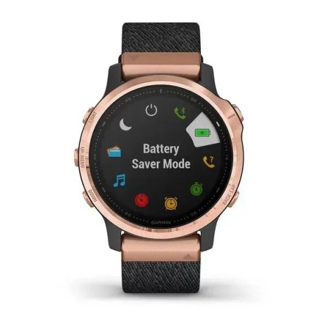 Смарт-часы Garmin fenix 6S Pro Sapphire розово-золотистые с черным нейлоновым ремешком