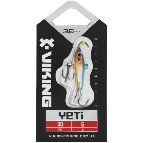 Балансир Viking Fishing Yeti Ice Jig 30mm 5.0g #26 Chrome Minnow