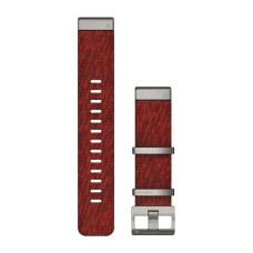 Ремінці для годинника Garmin QuickFit 22 нейлонові жаккардового плетіння, червоні