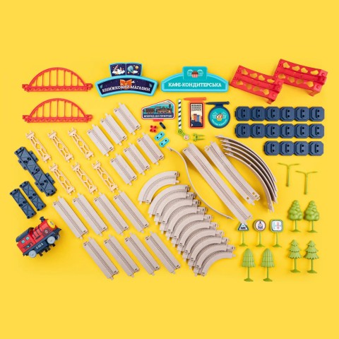 Ігровий набір OTAMANKO ХОРОБРИЙ ПАРОВОЗИК трюкова залізниця, 173 деталі,