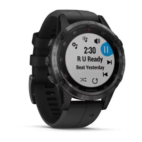 Смарт-часы Garmin fenix 5 Plus Sapphire черные с черным ремешком