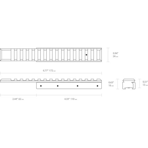 Адаптер Hawke Adaptor Base Extension 11 мм - Weaver/Picatinny